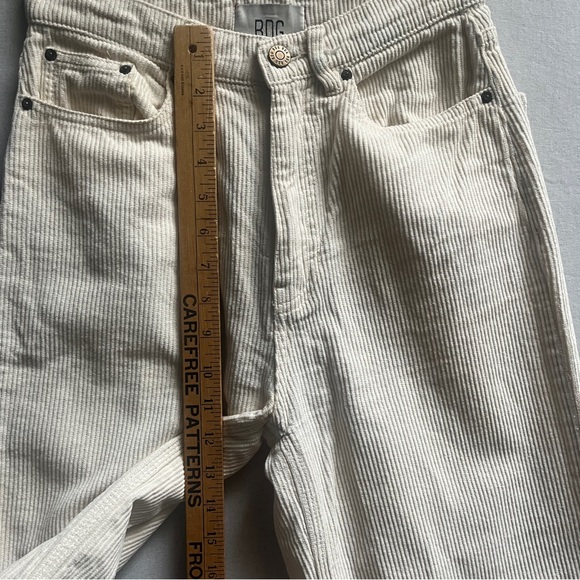 BDG High & Wide Corduroy Pants Cream Size 26 - Picture 9 of 11